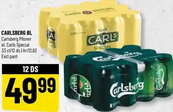 Løvbjerg Carlsberg Øl 12 DS tilbud