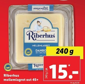 Lidl Riberhus mellemlagret ost 45+ tilbud
