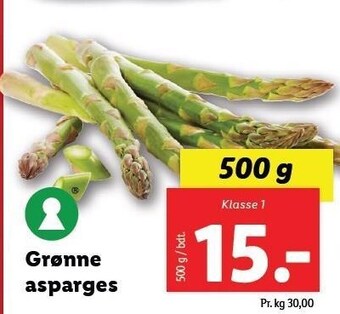 Lidl Grønne asparges tilbud