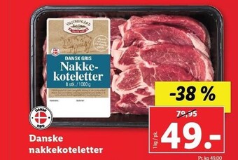 Lidl Danske nakkekoteletter tilbud