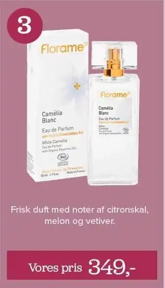 Helsemin Florame Camélia Blanc tilbud