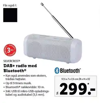 Lidl DAB+ radio m. Bluetooth tilbud
