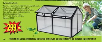 Harald Nyborg Minidrivhus tilbud