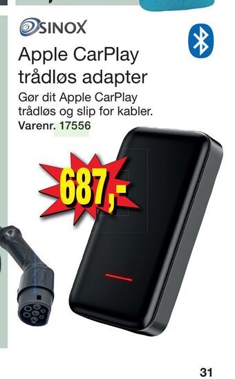 Harald Nyborg Apple CarPlay trådløs adapter tilbud