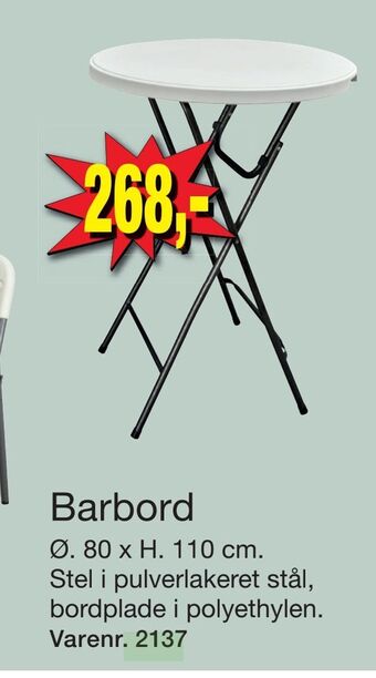 Harald Nyborg Barbord tilbud