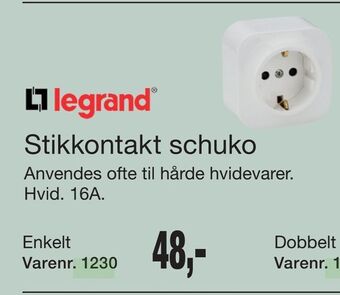 Harald Nyborg Stikkontakt schuko tilbud