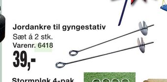 Harald Nyborg Jordankre til gyngestativ tilbud