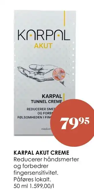 Matas Karpal akut creme tilbud