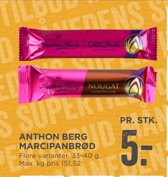 MENY Anthon berg marcipanbrød nougat tilbud