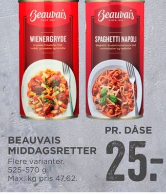 MENY Beauvais færdigretter tilbud