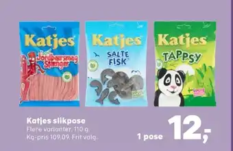 SuperBrugsen Katjes slikpose sour jordbærsmag stænger tilbud