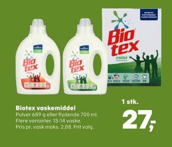 SuperBrugsen Biotex vaskemiddel-flydende tilbud