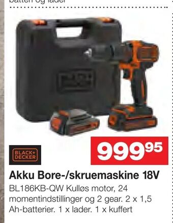 Bauhaus Akku Bore-/skruemaskine 18V tilbud