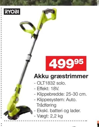 Bauhaus Akku græstrimmer tilbud