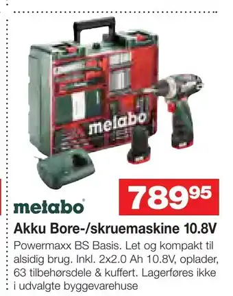 Bauhaus Akku Bore-/skruemaskine 10,8V tilbud