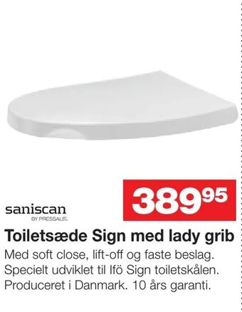 Bauhaus Toiletsæde Sign med lady grib tilbud