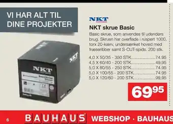 Bauhaus NKT skrue Basic tilbud