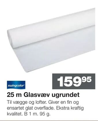 Bauhaus 25 m Glasvæv ugrundet tilbud