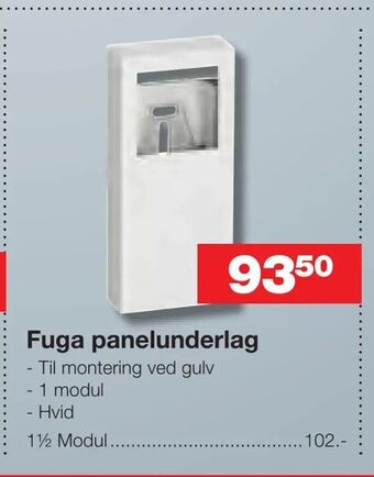 Fuga panelunderlag