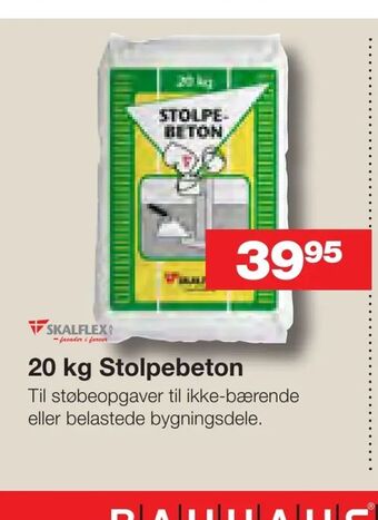 Bauhaus 20 kg Stolpebeton tilbud