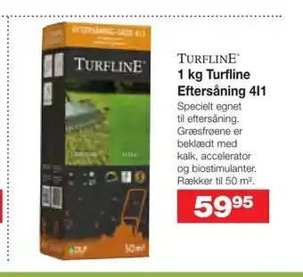 Bauhaus 1 kg Turfline Eftersåning 4I1 tilbud