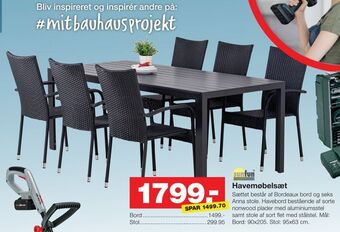 Bauhaus Havemøbelsæt tilbud