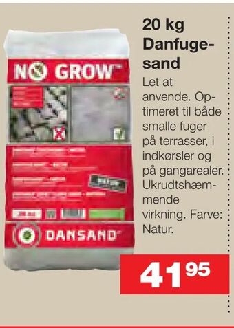 Bauhaus 20 kg Danfugesand tilbud