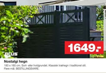 Bauhaus Nostalgi hegn tilbud