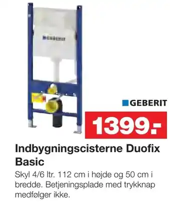 Bauhaus Indbygningscisterne Duofix Basic tilbud