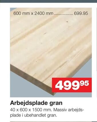 Arbejdsplade gran