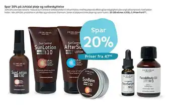 Helsam Juhldal pleje og solbeskyttelse tilbud