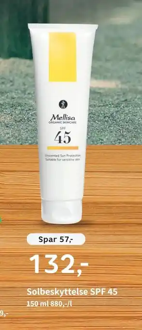 Solbeskyttelse SPF 45