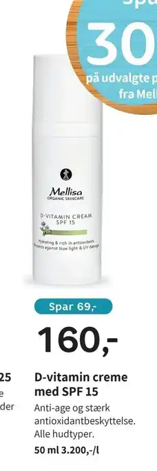 Helsam D-vitamin creme med SPF 15 tilbud