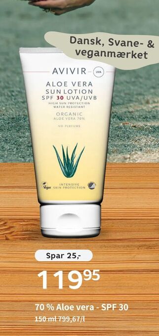 Helsam 70 % Aloe vera - SPF 30 tilbud