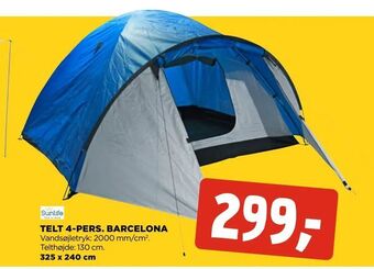 jem & fix Telt 4-pers. barcelona tilbud