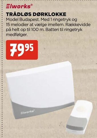 jem & fix Trådløs dørklokke tilbud