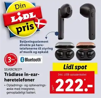 Trådløse in-ear høretelefoner