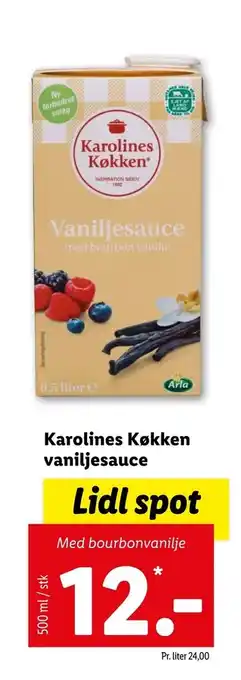 Let-Køb Karolines Køkken vaniljesauce tilbud