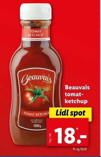Let-Køb Beauvais tomatketchup tilbud