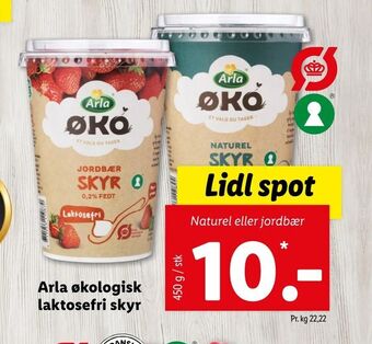 Let-Køb Arla økologisk laktosefri skyr tilbud
