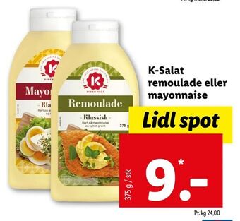 Let-Køb K-Salat remoulade eller mayonnaise tilbud