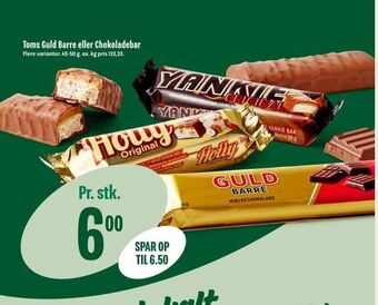 Min Købmand Toms Guld Barre eller Chokoladebar tilbud