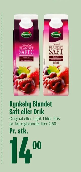 Min Købmand Rynkeby Blandet Saft eller Drik tilbud