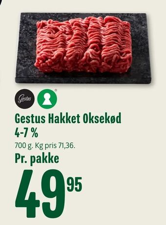 Min Købmand Gestus Hakket Oksekød 4-7 % tilbud