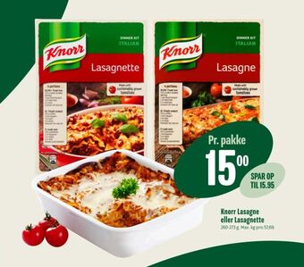 Min Købmand Knorr Lasagne eller Lasagnette tilbud
