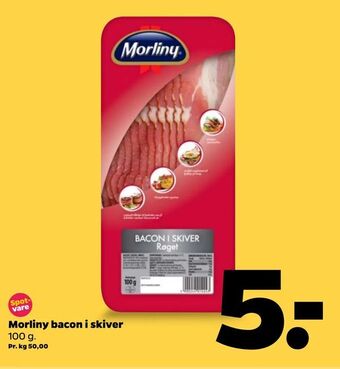 Netto Morliny bacon i skiver tilbud