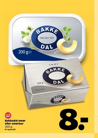 Netto Bakkedal smør eller smørbar tilbud