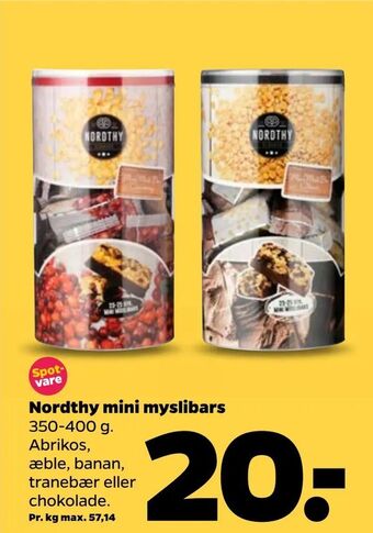 Netto Nordthy mini myslibars tilbud