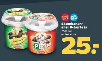 Netto Skumbanan eller P-tærte is tilbud
