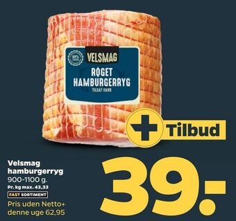 Netto Velsmag hamburgerryg tilbud